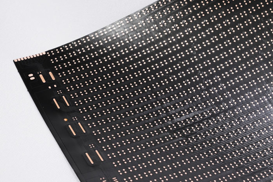 Özel Esnek PCB Montajı Çift Taraflı Siyah Metin LED Esnek Ekran FPC