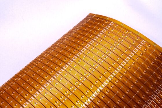 PCB Baskılı Devre Kartı Montajı Çift Katmanlı LED Şerit, V0 Yangın Korumalı ve LED Aydınlatma için 0.25mm Kalınlığında Esnek PCB